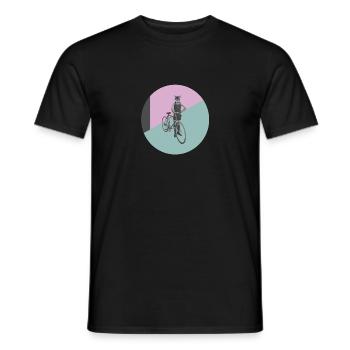 Cyclistes sur route - T-shirt homme - noir - Devant - AI Model Male 178 light (178cm)