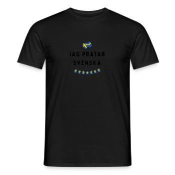 Jag pratar svenska schwarz - Männer T-Shirt - Schwarz - Vorne - AI Model Male 178 light (178cm)