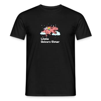 Dinosaur Licorne T-Rex frères et sœurs I Gift - T-shirt homme - noir - Devant - AI Model Male 178 light (178cm)
