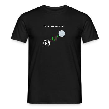 To the moon - Börsen Design - Männer T-Shirt - Schwarz - Vorne - AI Model Male 178 light (178cm)