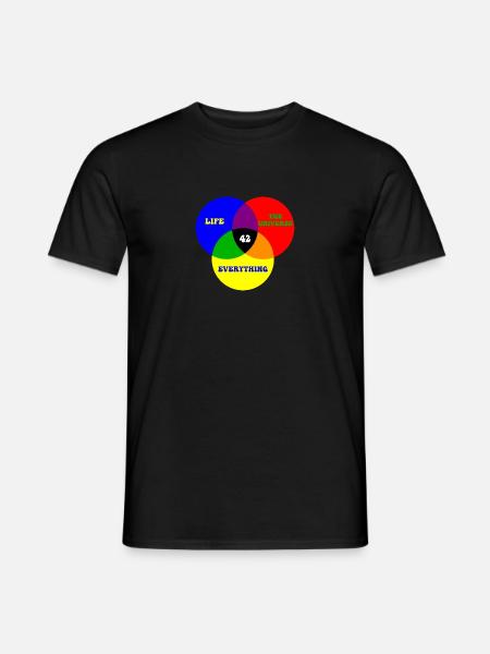 42 Die Antwort auf das Leben, das Universum, Alles - Männer T-Shirt - Schwarz