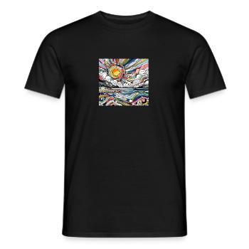 Sonnenstrahlen der Fantasie - Männer T-Shirt - Schwarz - Vorne - AI Model Male 178 light (178cm)