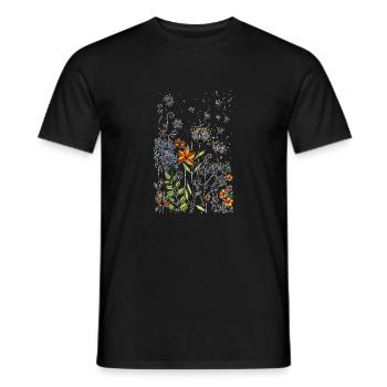 Colorful flowers - Men's T-Shirt - black - Front - AI Model Male 178 light (178cm)