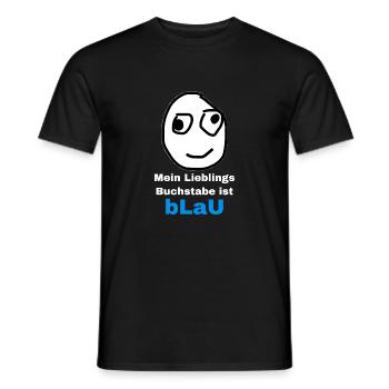Mein Lieblings Buchstabe ist Blau meme - Männer T-Shirt - Schwarz - Vorne - AI Model Male 178 light (178cm)