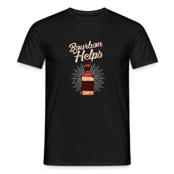 Bourbon aide - T-shirt homme - noir - Devant - AI Model Male 178 light (178cm)