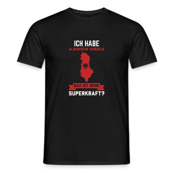 Albanien Heimat Albanische Flagge Geschenk - Männer T-Shirt - Schwarz - Vorne - AI Model Male 178 light (178cm)