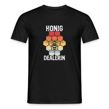 Honig Dealerin - Imkerin Honigdealer Biene Geschen - Männer T-Shirt - Schwarz - Vorne - AI Model Male 178 light (178cm)