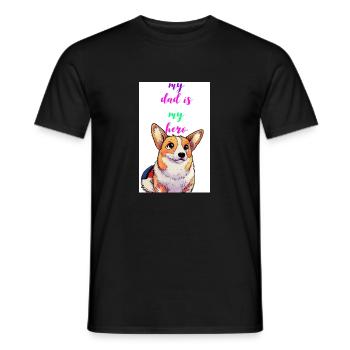 my dad is my hero - Männer T-Shirt - Schwarz - Vorne - AI Model Male 178 light (178cm)