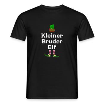 Kleiner Bruder Elf Geschwister Geschenk - Männer T-Shirt - Schwarz - Vorne - AI Model Male 178 light (178cm)