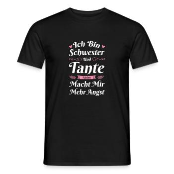 Schwester Tante Geschwister Geschenk - Männer T-Shirt - Schwarz - Vorne - AI Model Male 178 light (178cm)