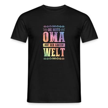 Beste Oma der Welt - Männer T-Shirt - Schwarz - Vorne - AI Model Male 178 light (178cm)