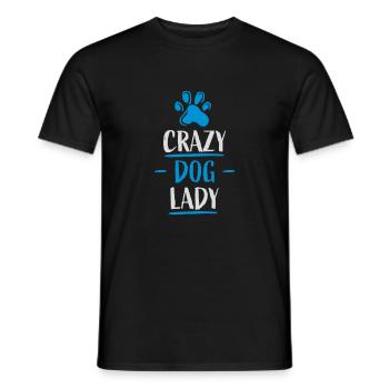 crazy dog lady quote - Men's T-Shirt - black - Front - AI Model Male 178 light (178cm)