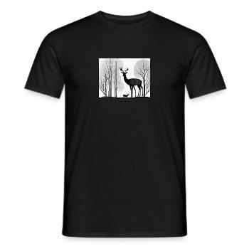 oh my deer - Männer T-Shirt - Schwarz - Vorne - AI Model Male 178 light (178cm)