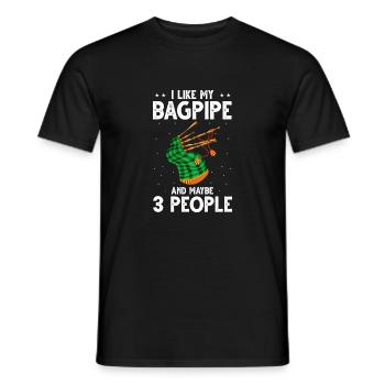 Scotsman Zitat für Dudelsackmusiker und Dudelsack - Männer T-Shirt - Schwarz - Vorne - AI Model Male 178 light (178cm)
