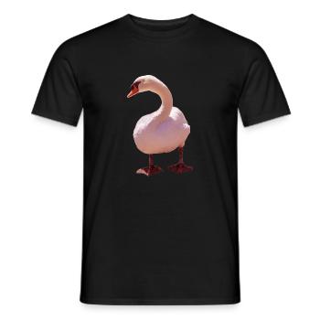 Schwan - Männer T-Shirt - Schwarz - Vorne - AI Model Male 178 light (178cm)