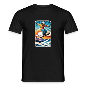 snowboard neige et ski - T-shirt homme - noir - Devant - AI Model Male 178 light (178cm)