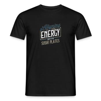 Meine Energie mit den Vibes der Sushi-Teller in Einklang bringen - Männer T-Shirt - Schwarz - Vorne - AI Model Male 178 light (178cm)