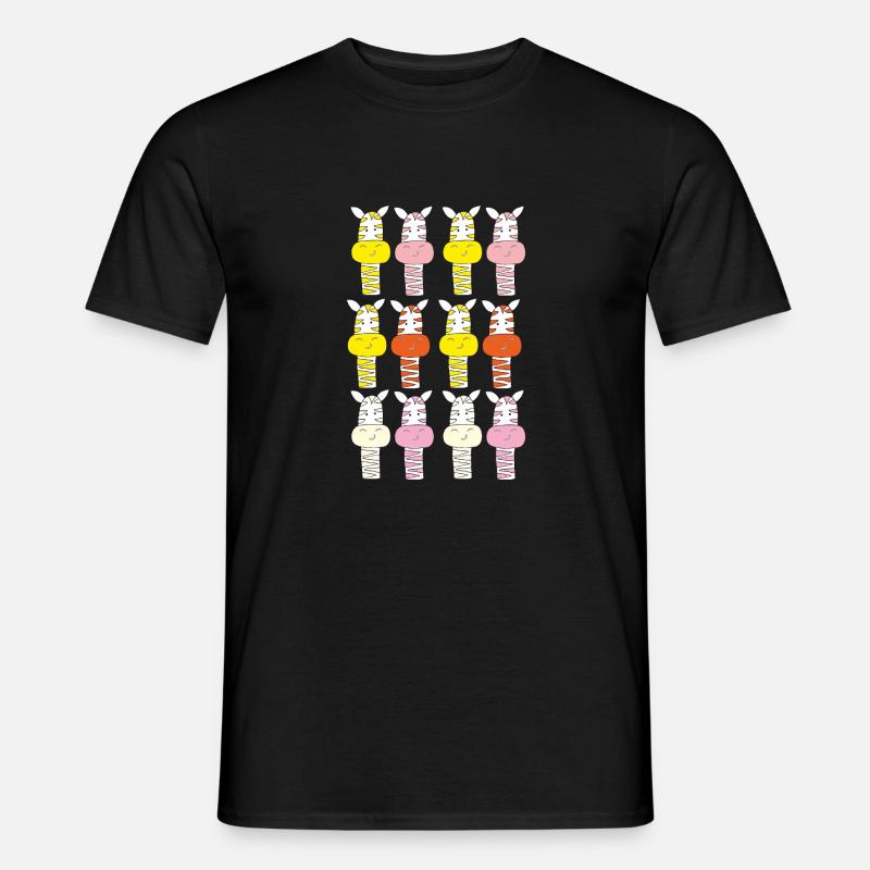 zebra muster - Männer T-Shirt - Schwarz
