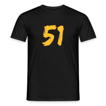 Brushed 51 - Männer T-Shirt - Schwarz - Vorne - AI Model Male 178 light (178cm)