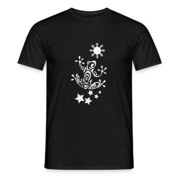 Frosch - Männer T-Shirt - Schwarz - Vorne - AI Model Male 178 light (178cm)