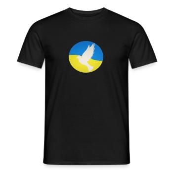 Ukraine Friedenstaube - No War - Männer T-Shirt - Schwarz - Vorne - AI Model Male 178 light (178cm)