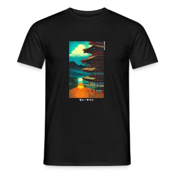 Japanisch Streetwear Anime Art - Männer T-Shirt - Schwarz - Vorne - AI Model Male 178 light (178cm)