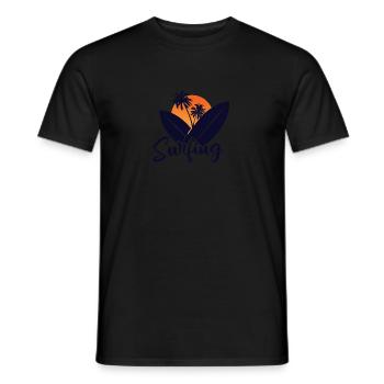 Surfer Surf Surf Surf Planche à vagues Planche à voile - T-shirt homme - noir - Devant - AI Model Male 178 light (178cm)