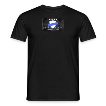 JOIN THE BLUE TEAM - Männer T-Shirt - Schwarz - Vorne - AI Model Male 178 light (178cm)