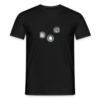 nach oben mit Handbetätigung - Männer T-Shirt - Schwarz - Vorne - AI Model Male 178 light (178cm)