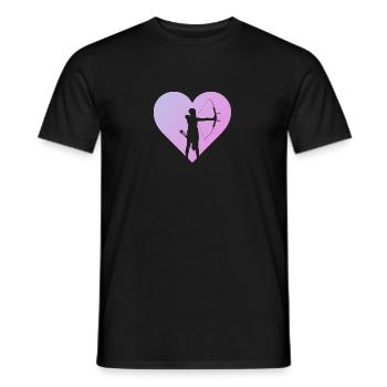 Bogen Bogenschießen Langbogen - Männer T-Shirt - Schwarz - Vorne - AI Model Male 178 light (178cm)