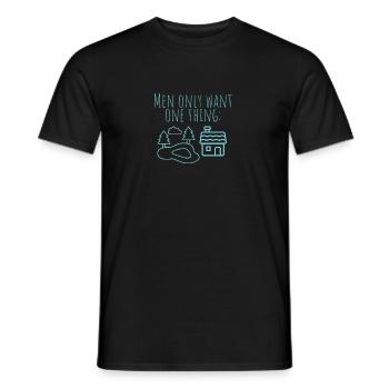 MowoT Haus am Teich - Männer T-Shirt - Schwarz - Vorne - AI Model Male 178 light (178cm)
