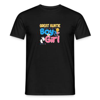 Rose ou bleu Grande tante t’aime meilleure tante - T-shirt homme - noir - Devant - AI Model Male 178 light (178cm)