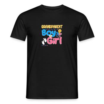 Les grands-parents roses ou bleus t’aiment grand-mère - T-shirt homme - noir - Devant - AI Model Male 178 light (178cm)