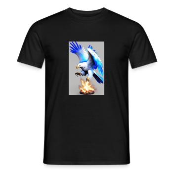 Aigle animal blanc - T-shirt homme - noir - Devant - AI Model Male 178 light (178cm)