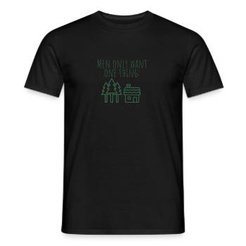 MowoT Maison au bord de la forêt - T-shirt homme - noir - Devant - AI Model Male 178 light (178cm)