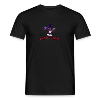 impossible - T-shirt homme - noir - Devant - AI Model Male 178 light (178cm)