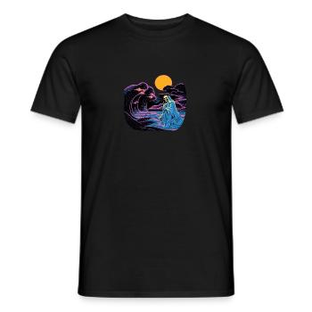 une promenade sur la rive de Mare Tranquillitatis - T-shirt homme - noir - Devant - AI Model Male 178 light (178cm)