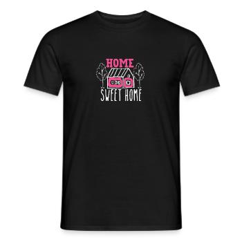 Home Sweet Home, home is the most beautiful - Men's T-Shirt - black - Front - AI Model Male 178 light (178cm)