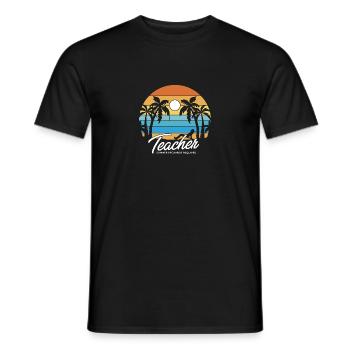 Teacher Summer Recharge Required Last Day Of - Men's T-Shirt - black - Front - AI Model Male 178 light (178cm)