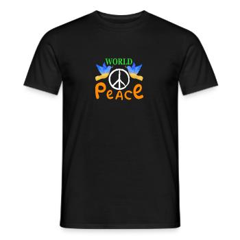 Paix Amour Paix Symbole pour l’Amour Paix - T-shirt homme - noir - Devant - AI Model Male 178 light (178cm)