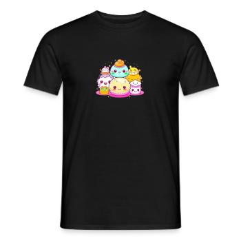 Friandises sucrées de Noël - T-shirt homme - noir - Devant - AI Model Male 178 light (178cm)
