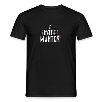 Je déteste l’hiver, je déteste la neige et le froid - T-shirt homme - noir - Devant - AI Model Male 178 light (178cm)