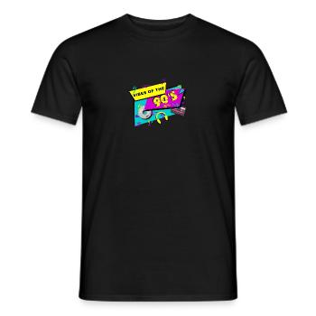 90s vibes - Männer T-Shirt - Schwarz - Vorne - AI Model Male 178 light (178cm)