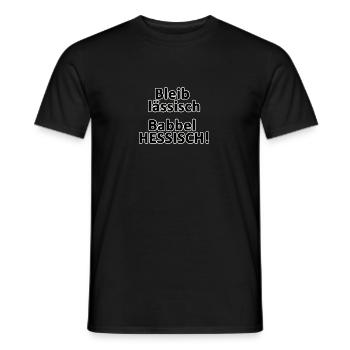 Babbel Hessisch - Männer T-Shirt - Schwarz - Vorne - AI Model Male 178 light (178cm)