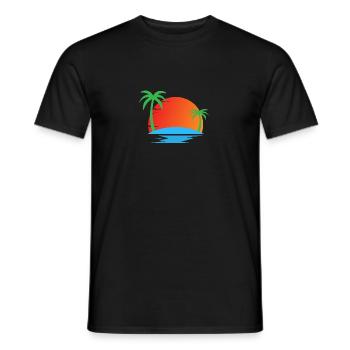 Sunset - Männer T-Shirt - Schwarz - Vorne - AI Model Male 178 light (178cm)