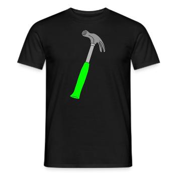 Claw Hammer, Hammer, Handyman, Do-it-Yourselfer - Men's T-Shirt - black - Front - AI Model Male 178 light (178cm)