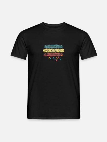 Merry Surf Christmas - Christmas Design - Men's T-Shirt - black