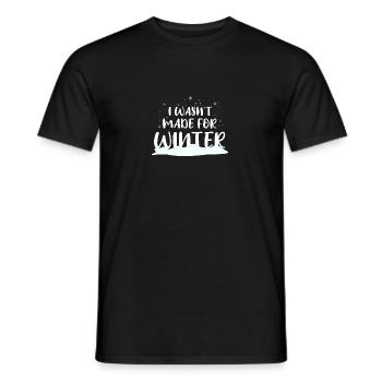 Ich hasse Winter, Ich hasse Schnee und Kälte - Männer T-Shirt - Schwarz - Vorne - AI Model Male 178 light (178cm)