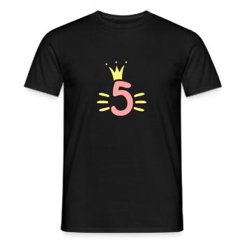 5 Geburtstag Krone - Männer T-Shirt - Schwarz - Vorne - AI Model Male 178 light (178cm)