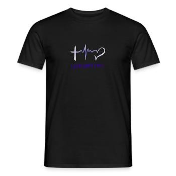 Faith Hope Love - Men's T-Shirt - black - Front - AI Model Male 178 light (178cm)